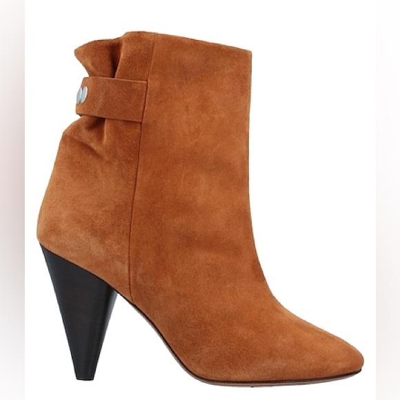 Brand New/ Never Worn - Isabel Marant Cognac Suede booties. 100% calfskin! - Picture 1 of 5
